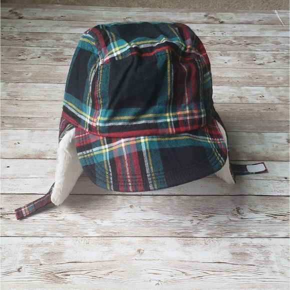 GAP Baby Trapper Hat with Plaid Print - Picture 2 of 4